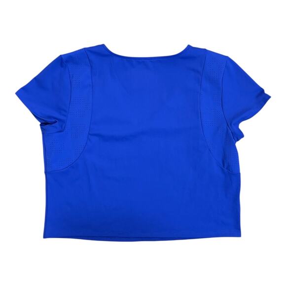 Sincerely Jules Activewear Cropped Short Sleeve Top in Blue - Size L - Picture 6 of 6